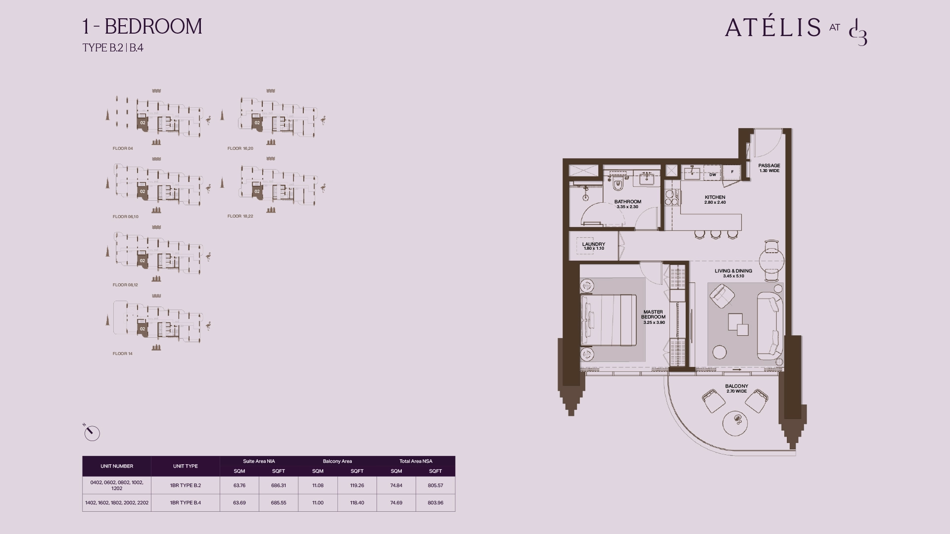 1 BR - Type A